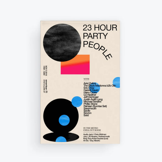 23 Hour Party People 2018 Silkscreen Poster