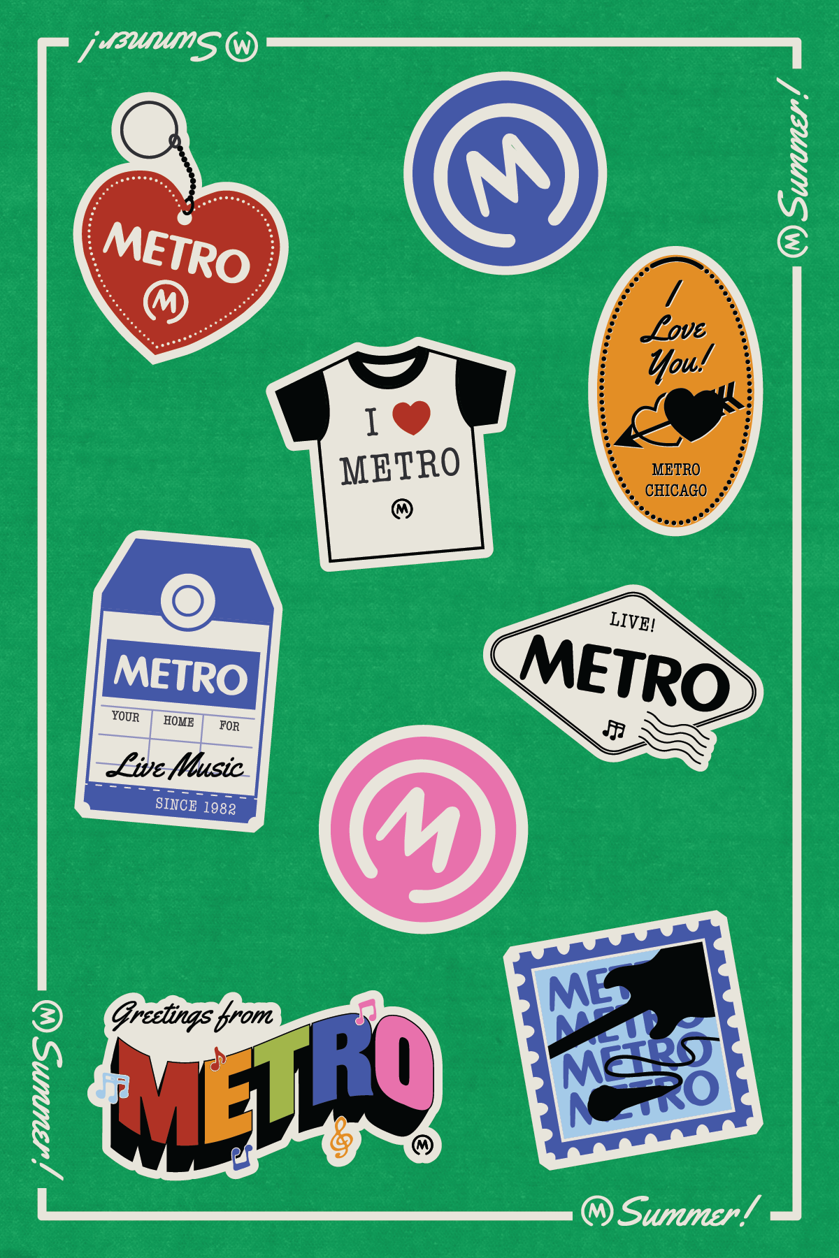 Metro sticker sheet